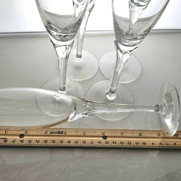 5 Lenox Erica Gold Champagne Glasses 9.25" fine crystal gold rim toasting presec - Picture 6 of 10